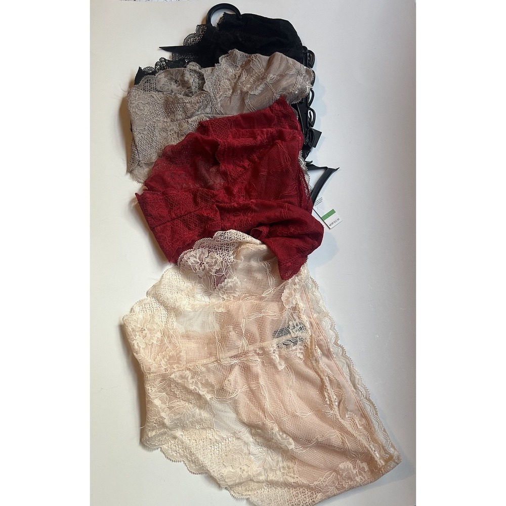 Tahari Lace Red Black Pink Boyshort Panties Underwear Size Large New With Tags‎
